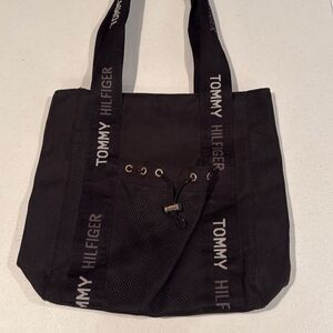Tommy Hilfiger Black Canvas Tote Bag